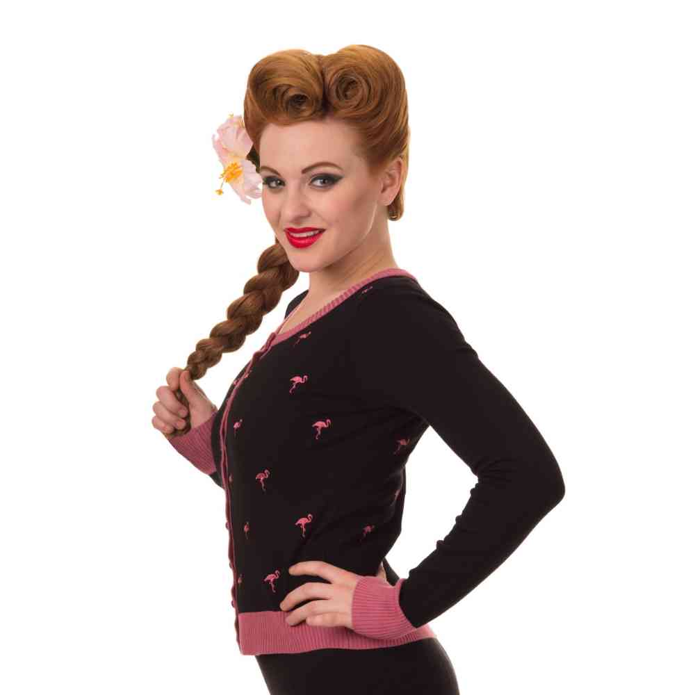 Dancing Days - GOLDEN TOUCH Cardigan - Black/Pink